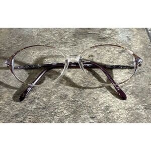 Jessica Mcclintock JM 128 Lavender Womens Round Eyeglass Frames 53-17-130mm G7